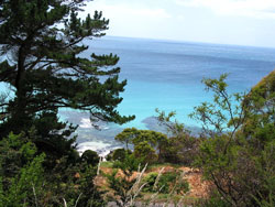 Das Meer bei Boat Harbour schillert in den verschiedensten Blau-T&ouml;nen