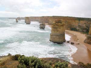 Beliebtes Fotomotiv an der Great Ocean Road: Zw&ouml;lf Apostel