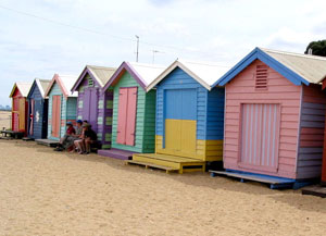 Strandh&auml;uschen am Beach von Brighton