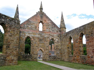 Kirchenruine auf dem Gel&auml;nde von Port Arthur