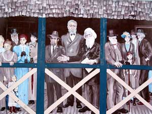 Ein Wandgem&auml;lde erinnert in Tenterfield an die Rede von Sir Henry Parkes