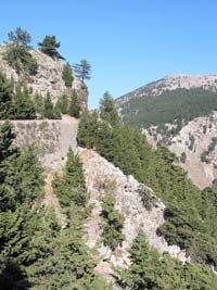 Stra&szlig;e oberhalb der Imbros-Schlucht