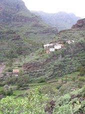Blick auf den Weiler Taco im Barranco de Santiago