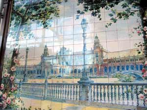 Kachel-Kunstwerk: Fassade der Disko-Bar Villa Rosa in der Calle Nuñez Kachel-Kunstwerk: Fassade der Disko-Bar Villa Rosa in der Calle Nuñez