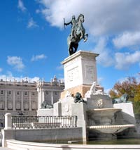 Reiterstandbild Philips IV. auf dem Plaza Oriente