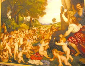 &raquo;Bacchanal&laquo; (Ausschnitt): Jugendwerk Tizians