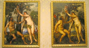 »Adam und Eva«: Links von Tizian, rechts von Rubens »Adam und Eva«: links von Tizian, rechts von Rubens