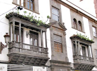 Holzbalkone in der Altstadt von La Laguna