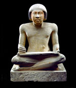 Statue des Schreibers Heti: Exponat der &Auml;gypten-Dauerausstellung (Foto: Roener- und Pelizaeus-Museum)