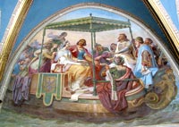 Schloss Stolzenfels: Wandgem&auml;lde im Kabinett