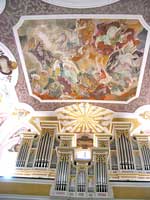 Deckengem&auml;lde und Orgel im B&uuml;rgersaal