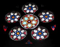 Glasrosetten in der Alten Universit&auml;t