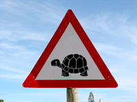 Schild bei Gansbaai (Foto: Eichner-Ramm) Schild bei Gansbaai (Foto: Eichner-Ramm)